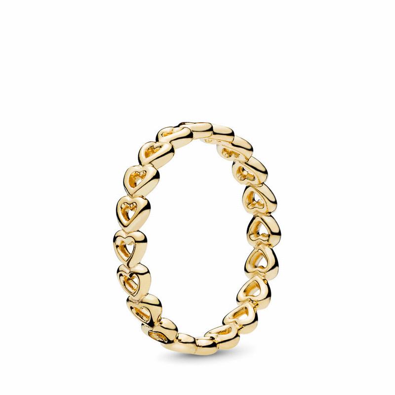 Pandora Australia Shine™ Linked Love Stackable Ring - 18ct Gold Plated | KYLCDS324